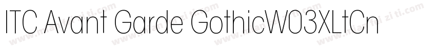 ITC Avant Garde GothicW03XLtCn字体转换